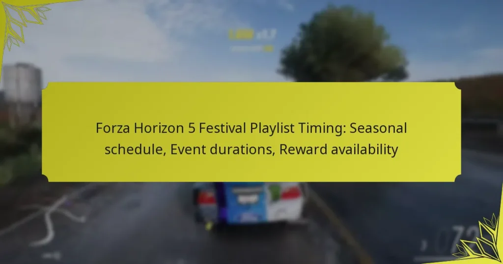 Forza Horizon 5 Festival Playlist Timing: Seasonal schedule, Event durations, Reward availability