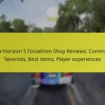 Forza Horizon 5 Forzathon Shop Reviews: Community favorites, Best items, Player experiences