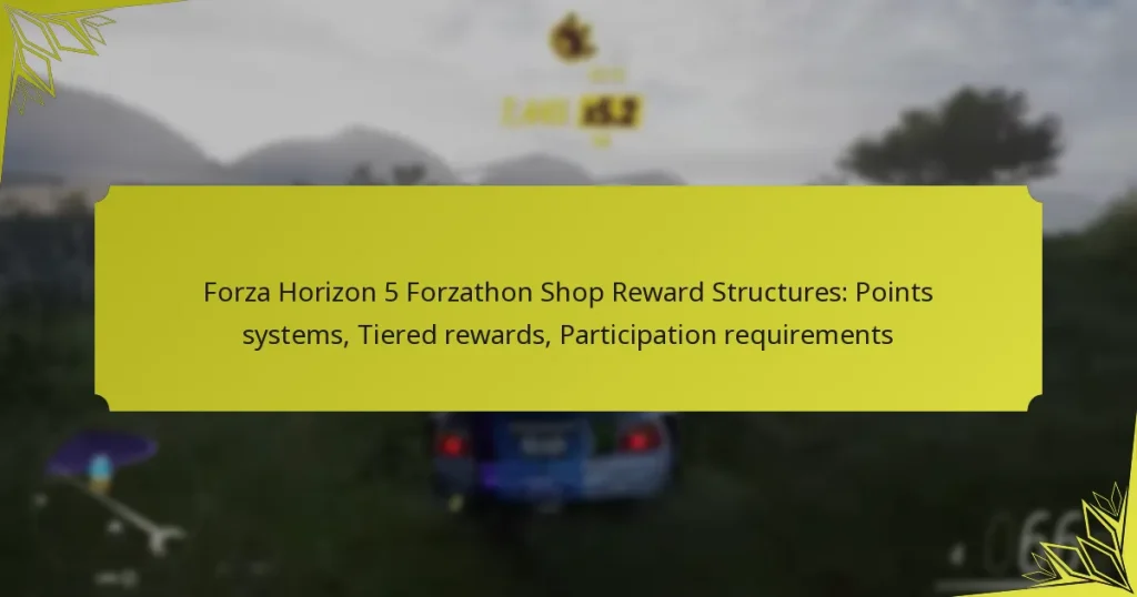 Forza Horizon 5 Forzathon Shop Reward Structures: Points systems, Tiered rewards, Participation requirements