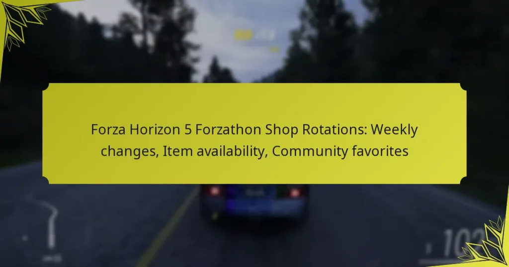 Forza Horizon 5 Forzathon Shop Rotations: Weekly changes, Item availability, Community favorites
