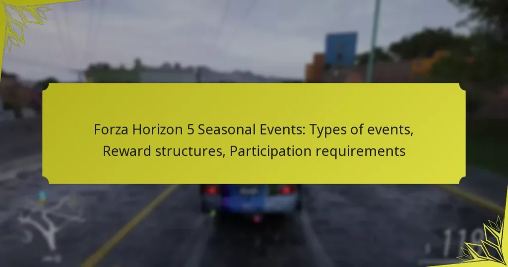 Forza Horizon 5 Seasonal Events: Types of events, Reward structures, Participation requirements