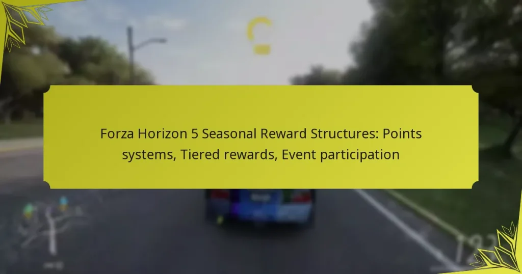 Forza Horizon 5 Seasonal Reward Structures: Points systems, Tiered rewards, Event participation