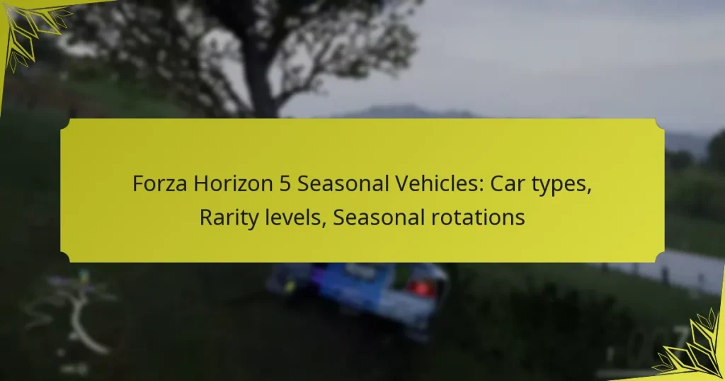 Forza Horizon 5 Seasonal Vehicles: Car types, Rarity levels, Seasonal rotations