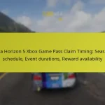 Forza Horizon 5 Xbox Game Pass Claim Timing: Seasonal schedule, Event durations, Reward availability