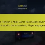 Forza Horizon 5 Xbox Game Pass Claims Overview: How it works, Item rotations, Player engagement