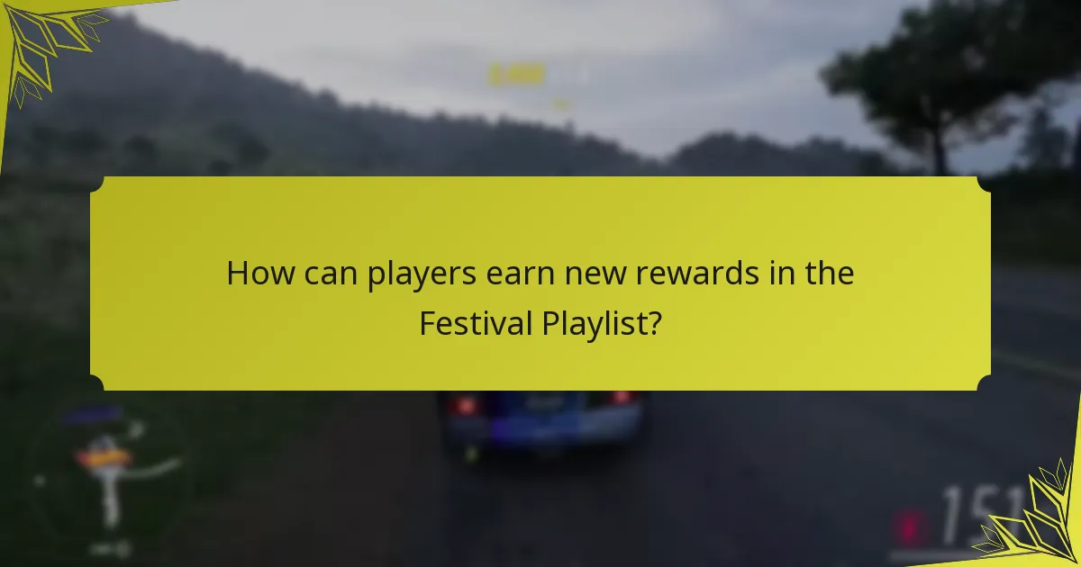 How can players earn new rewards in the Festival Playlist?