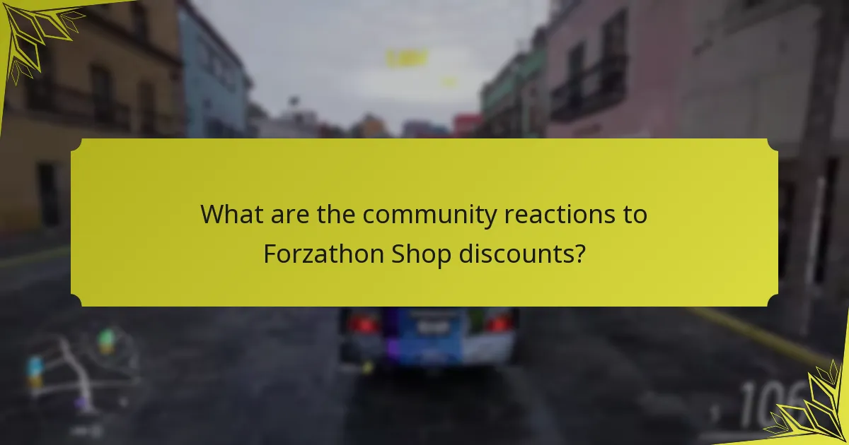 What are the community reactions to Forzathon Shop discounts?